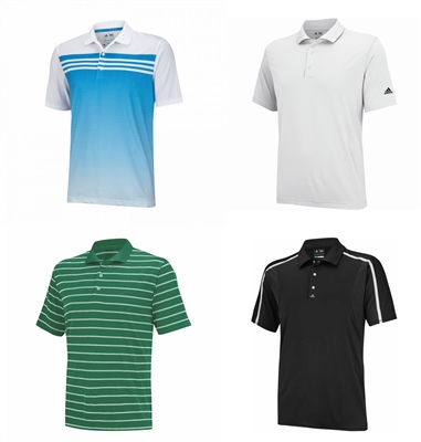 Adidas and Ashworth Men's Assorted Logo Overrun Polo 4-pack