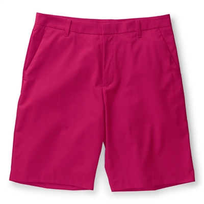 Ashworth Performance Solid Stretch Flat Front Shorts Cactus Flower
